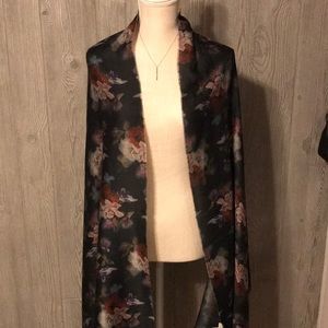 Floral print scarf/shawl